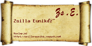 Zsilla Euniké névjegykártya